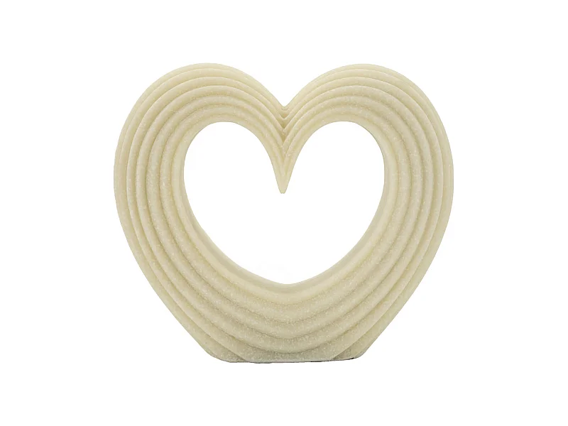 Escultura Corazón 13, Blanco, 21x6x19 cm, Seven Design