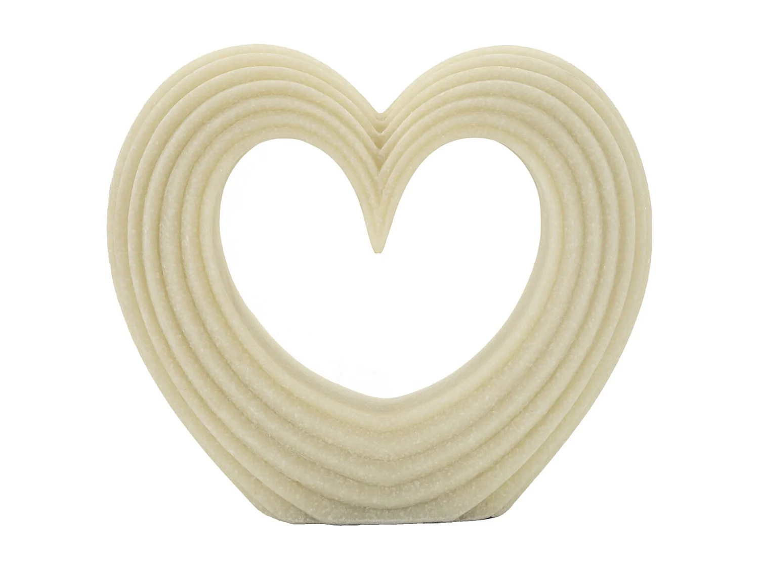 Sculpture Cœur 13, Blanc, 21x6x19 cm, Seven Design