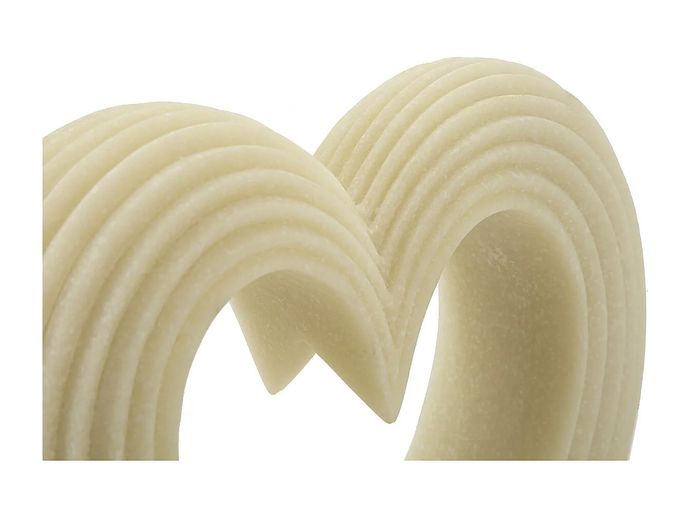 Sculpture Cœur 13, Blanc, 21x6x19 cm, Seven Design