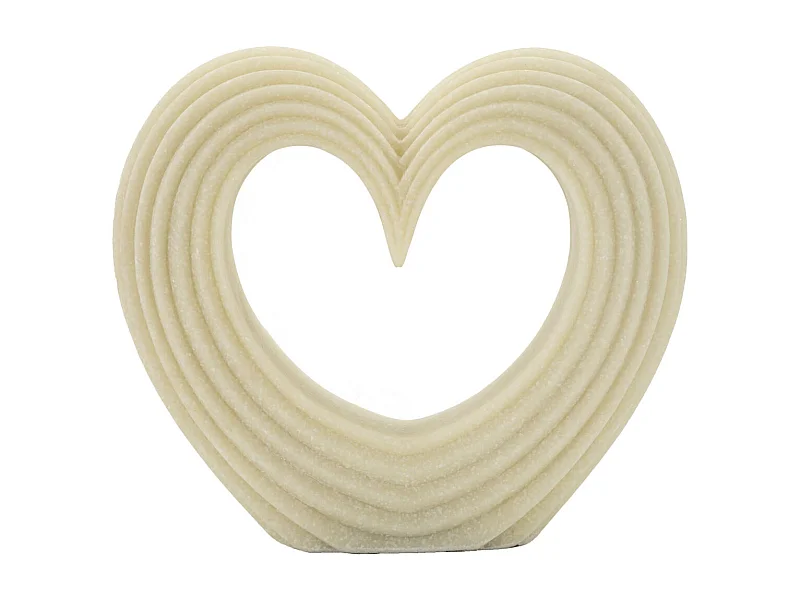 Rzeźba Serce 13, Biały, 21x6x19 cm, Seven Design