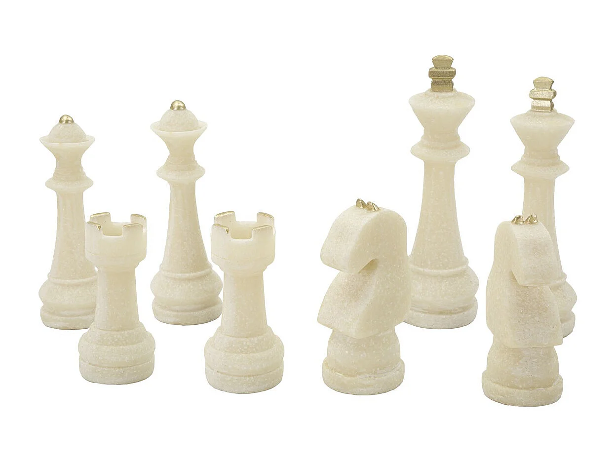 Sculpture Échecs 6, Blanc, 4,4x4,4x10,3 cm, Seven Design