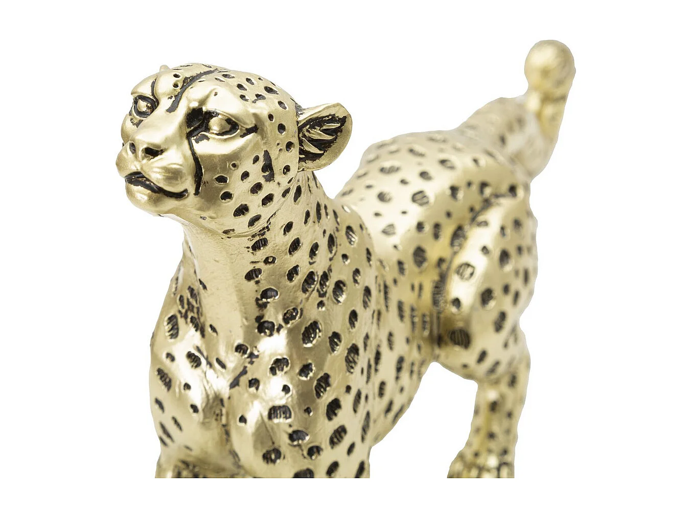 Rzeźba Lampart, Złoto, 33x7,7x19,5 cm, Seven Design