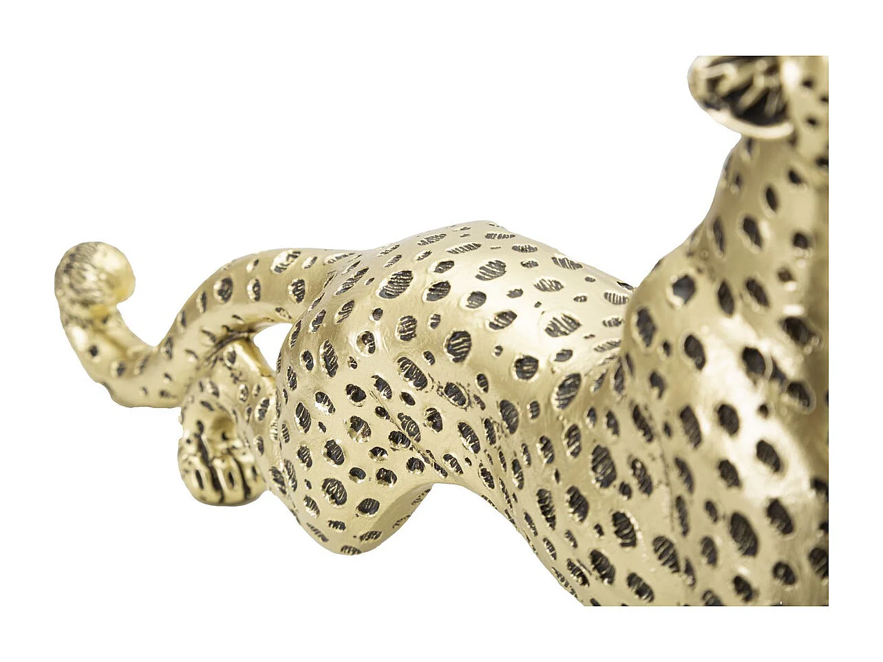 Rzeźba Lampart, Złoto, 33x7,7x19,5 cm, Seven Design