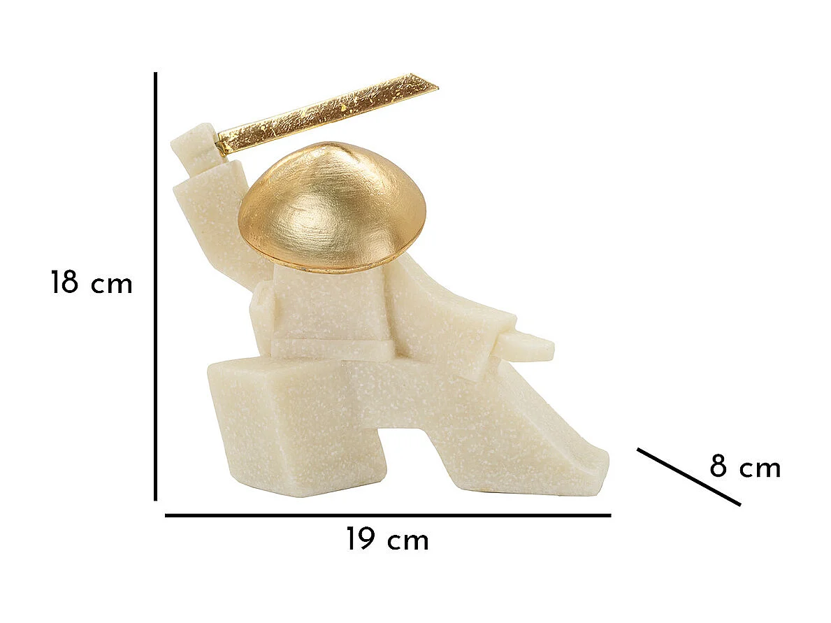 Rzeźba Japonia 3, Biały, 19x8x18 cm, Seven Design