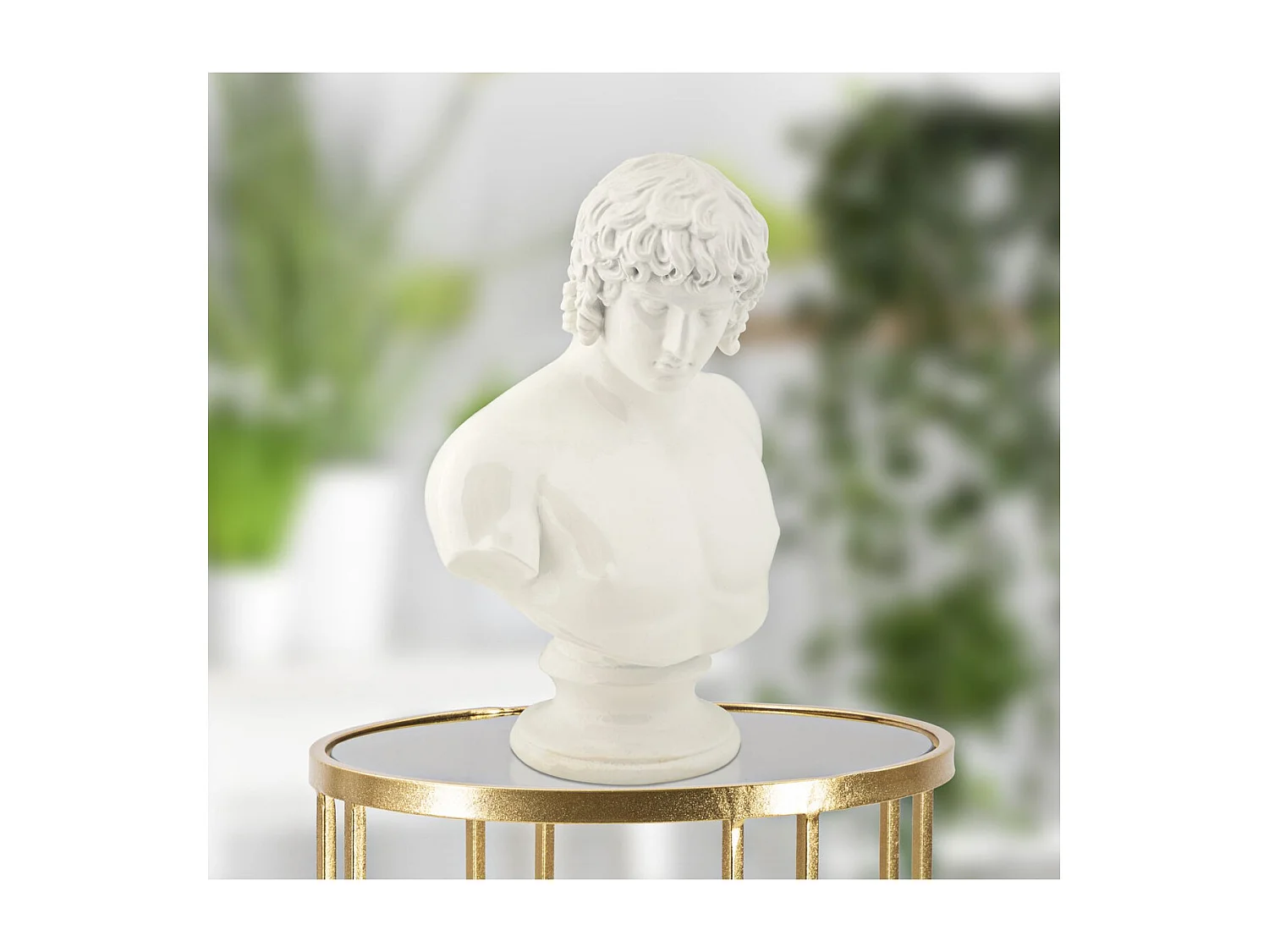 Sculpture Grèce 6, Blanc, 18,2x12,8x25 cm, Seven Design