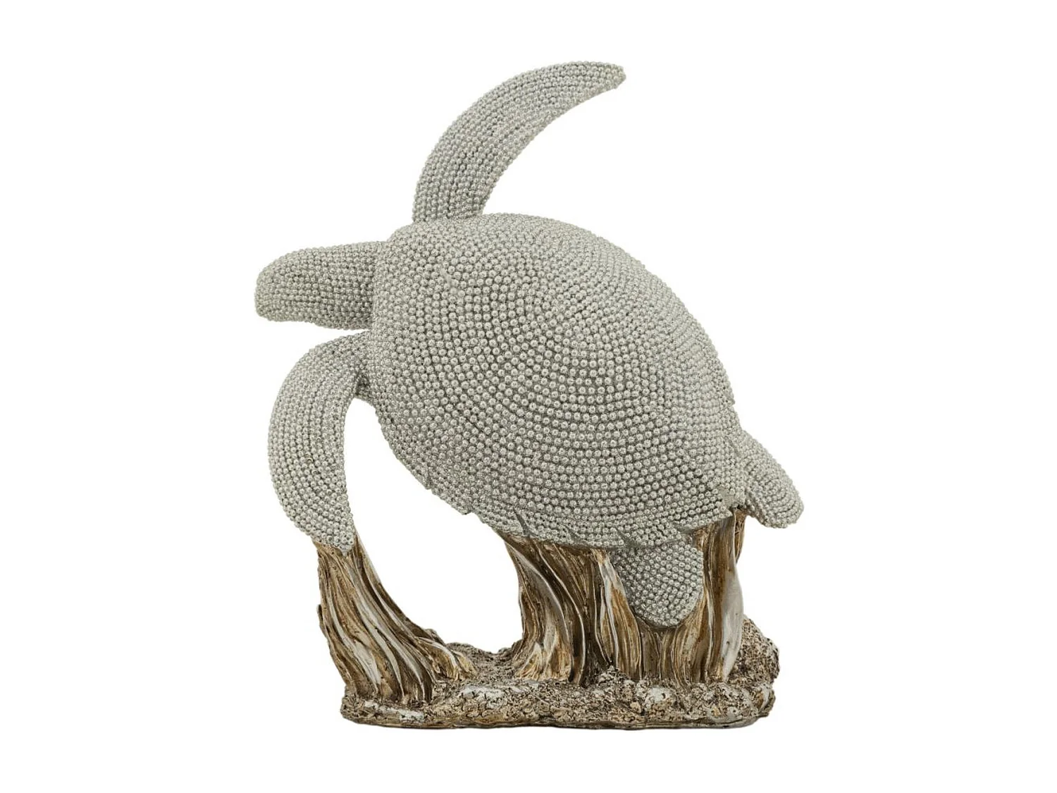 Rzeźba Tartaruga, Srebrny, 19x10,5x22 cm, Seven Design