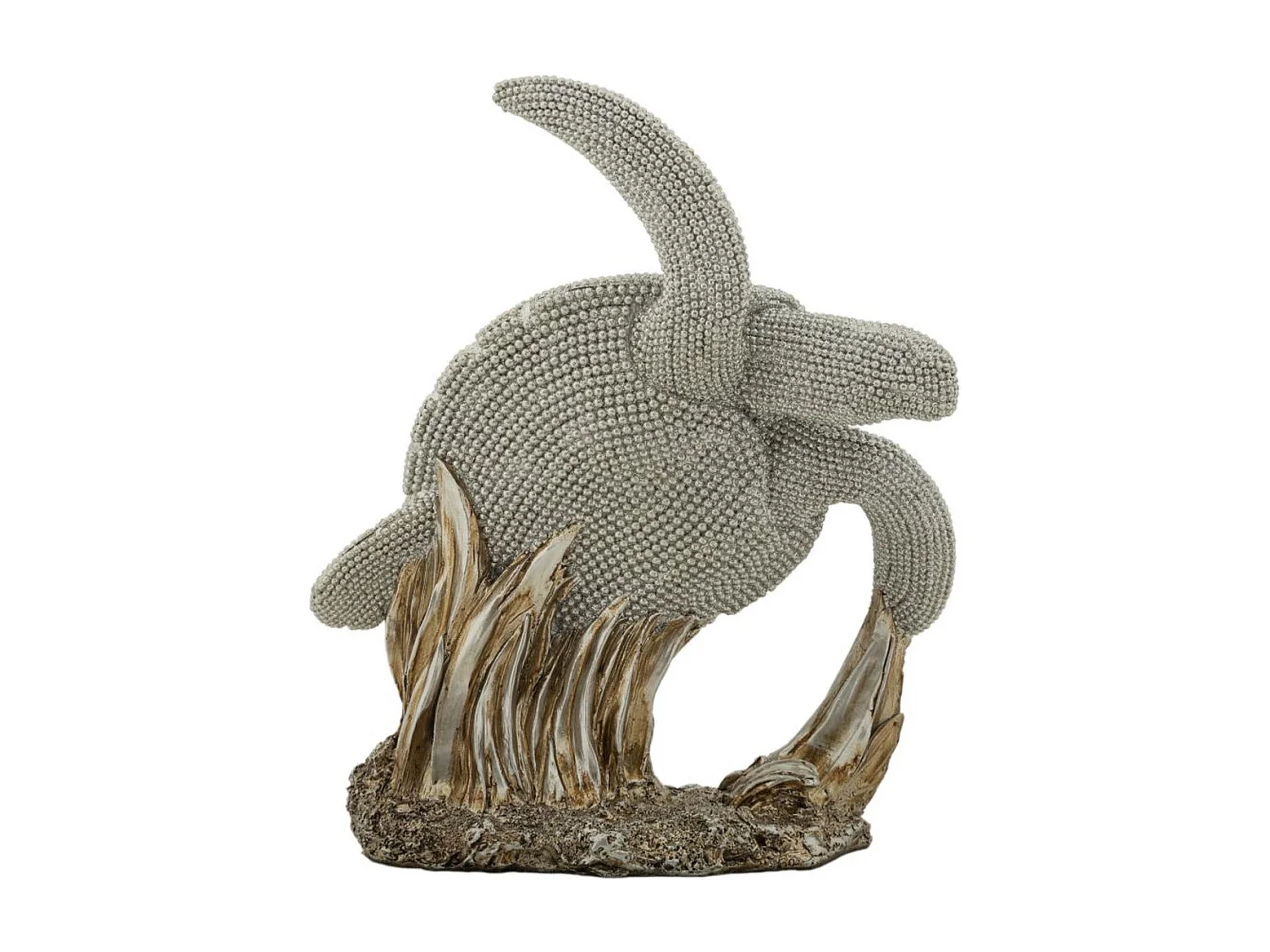 Rzeźba Tartaruga, Srebrny, 19x10,5x22 cm, Seven Design