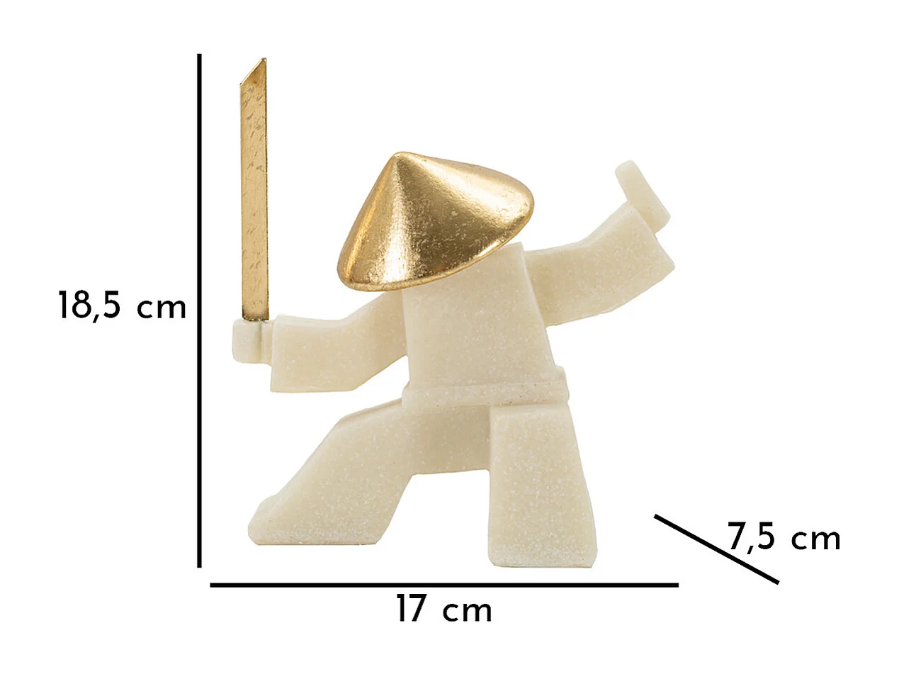 Sculpture Japon 4, Blanc, 17x7,5x18,5 cm, Seven Design