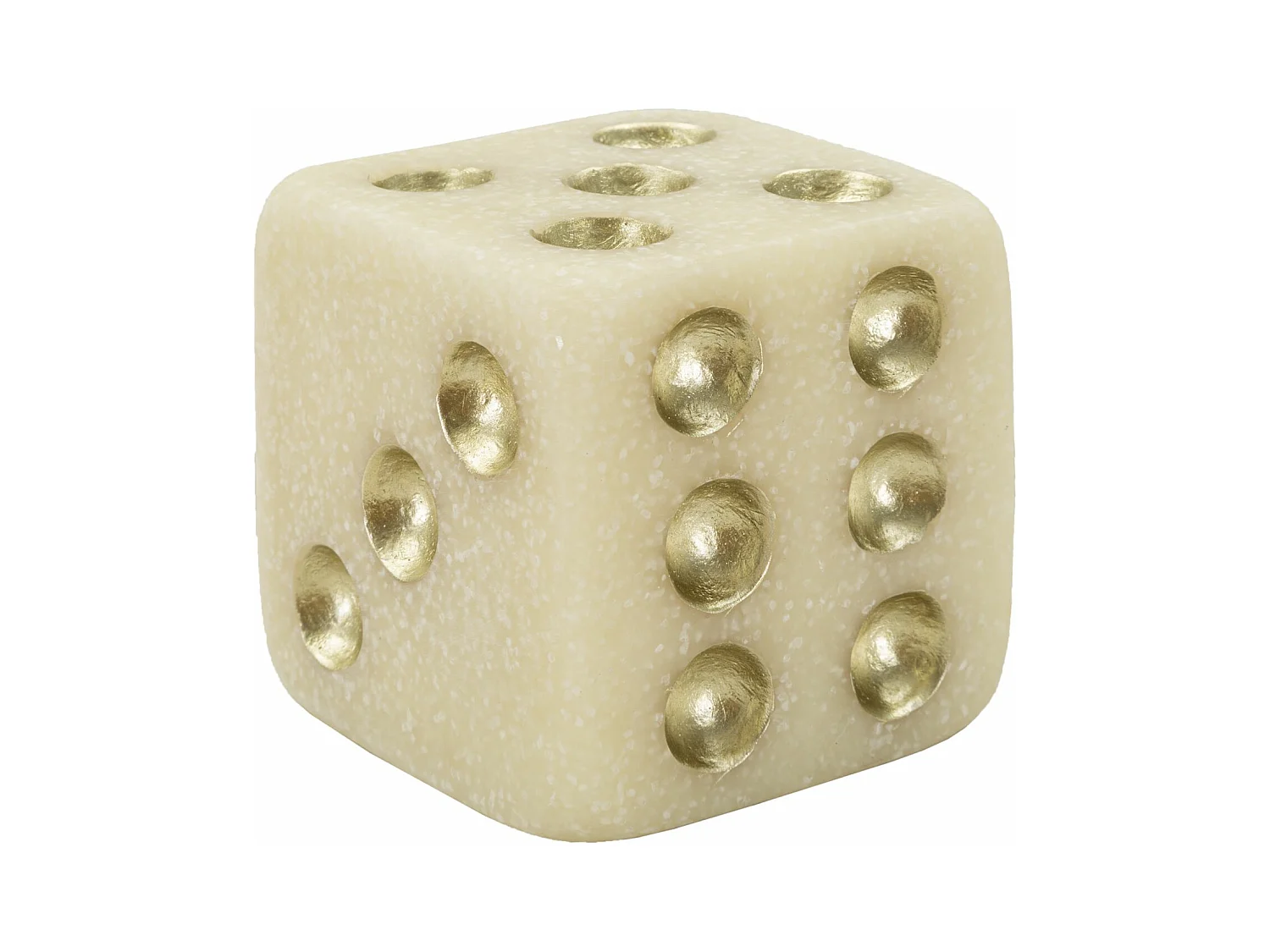 Beeldhouwwerk Kubus 1, Wit, 8x8x8 cm, Epikasa