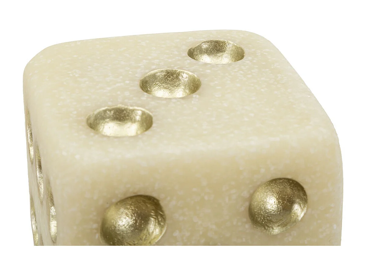 Rzeźba Kostka 1, Biały, 8x8x8 cm, Seven Design