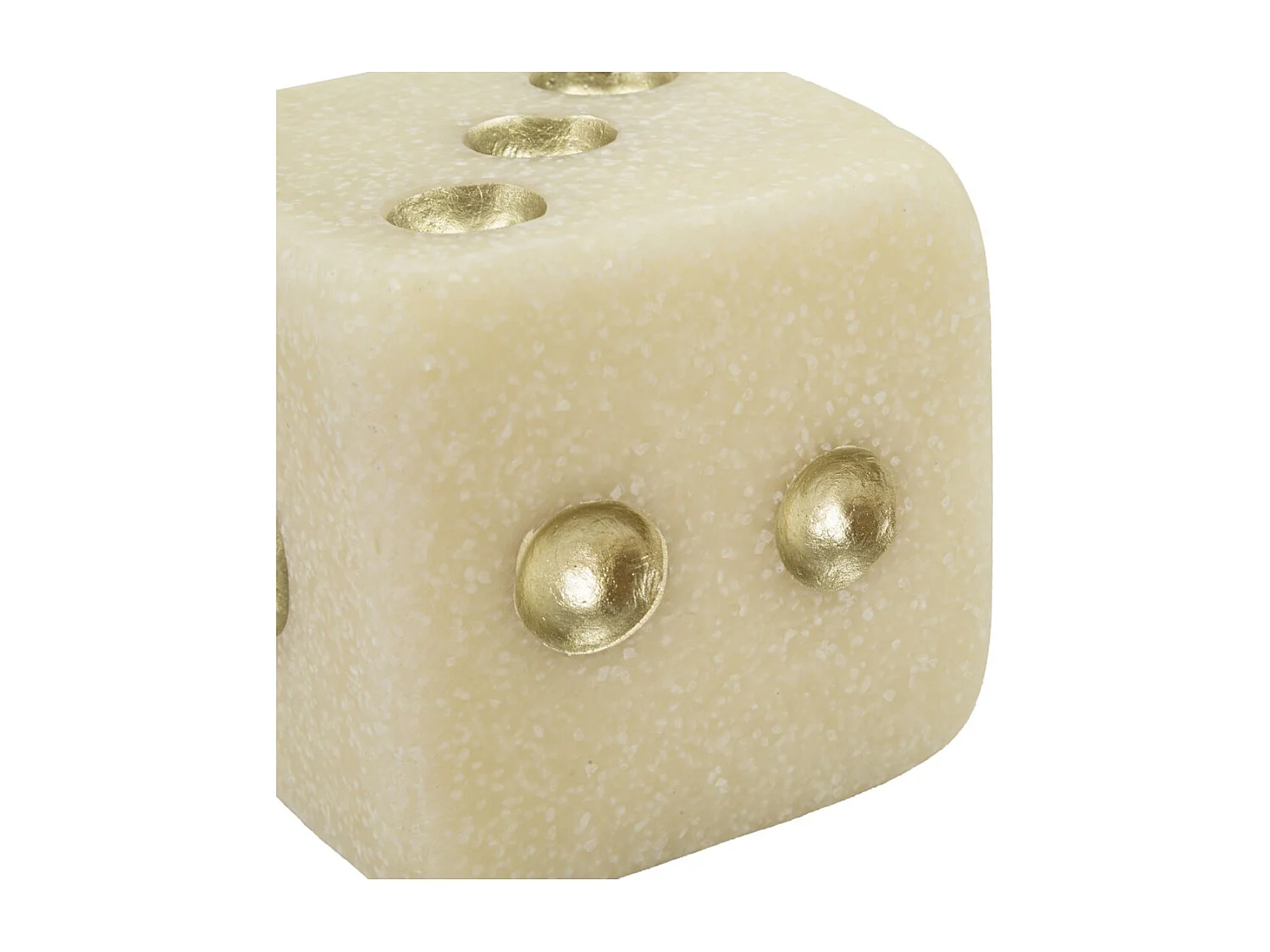 Rzeźba Kostka 1, Biały, 8x8x8 cm, Seven Design