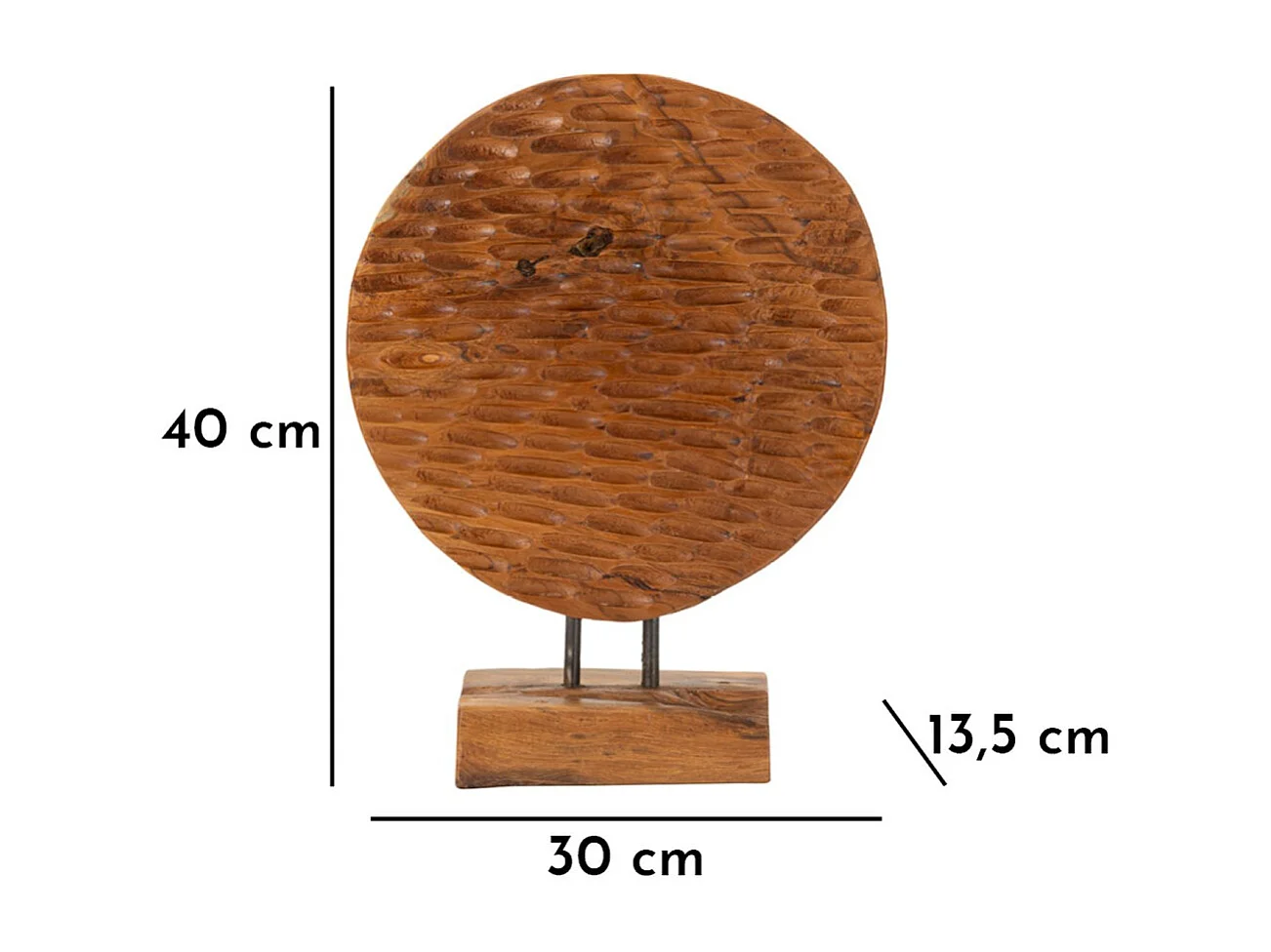 Sculpture MF363, Marron, 30x15,5x40 cm, Seven Design