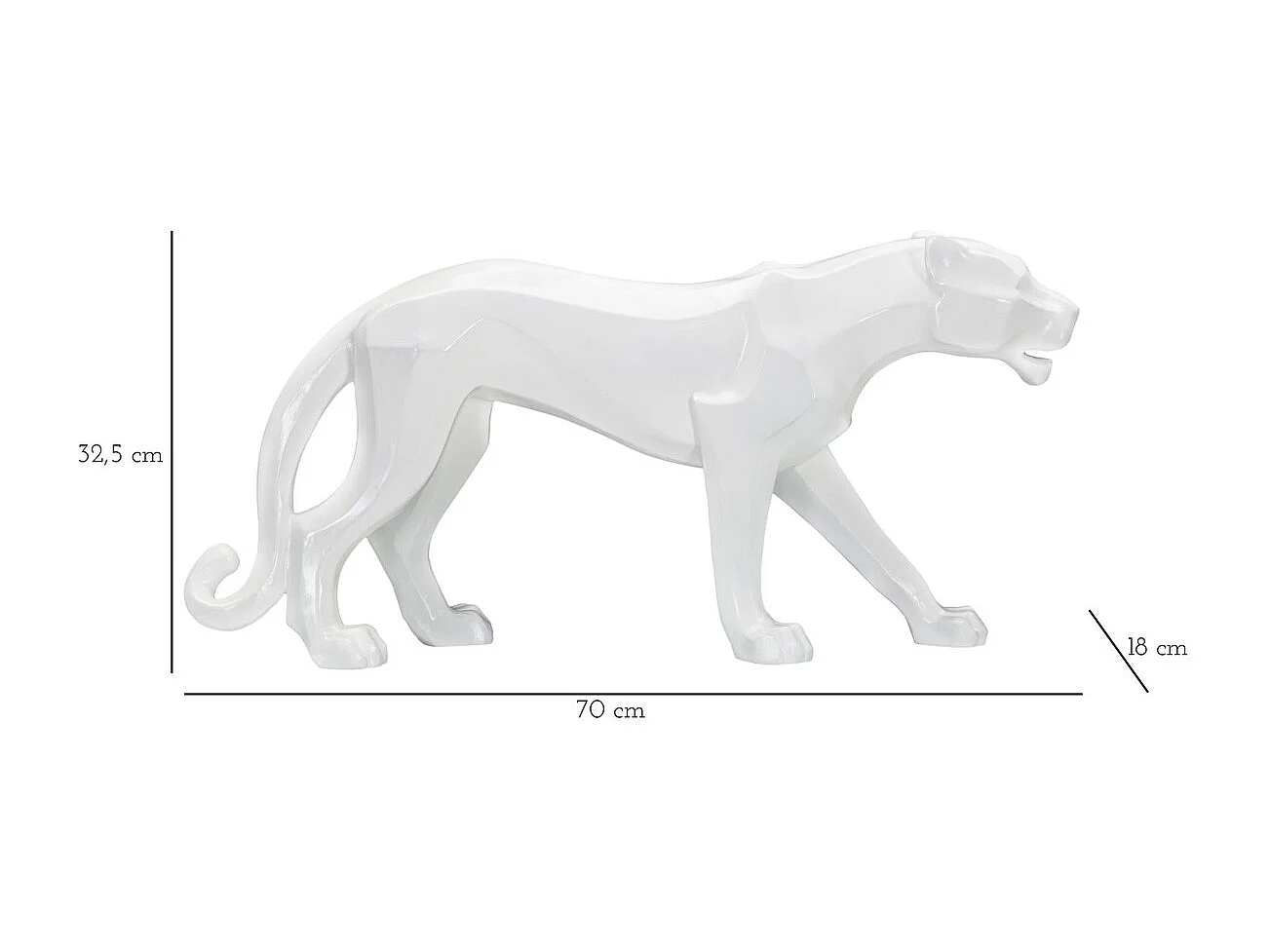 Rzeźba MF367, Biały, 70x18x32,5 cm, Seven Design