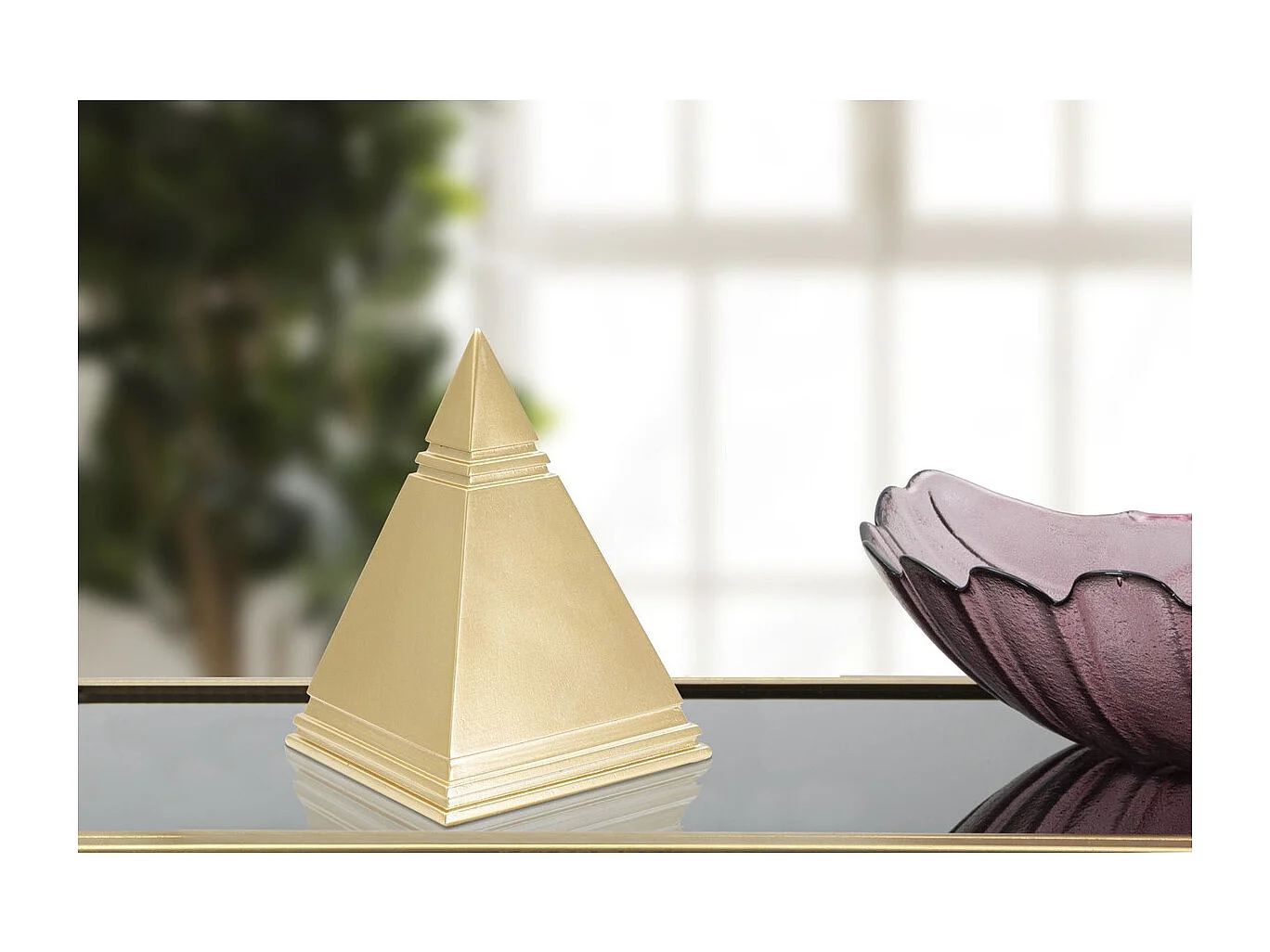 Sculpture Pyramide, Or, 11,5x11,5x15,5 cm, Seven Design
