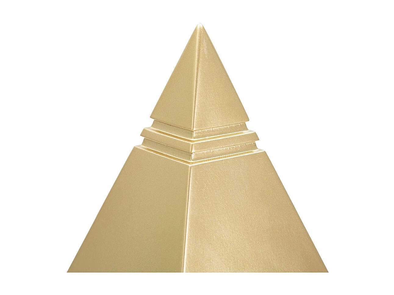Scultura Piramide, Oro, 11,5x11,5x15,5 cm, Seven Design