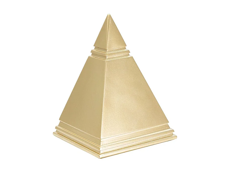 Rzeźba Piramida, Złoto, 11,5x11,5x15,5 cm, Seven Design