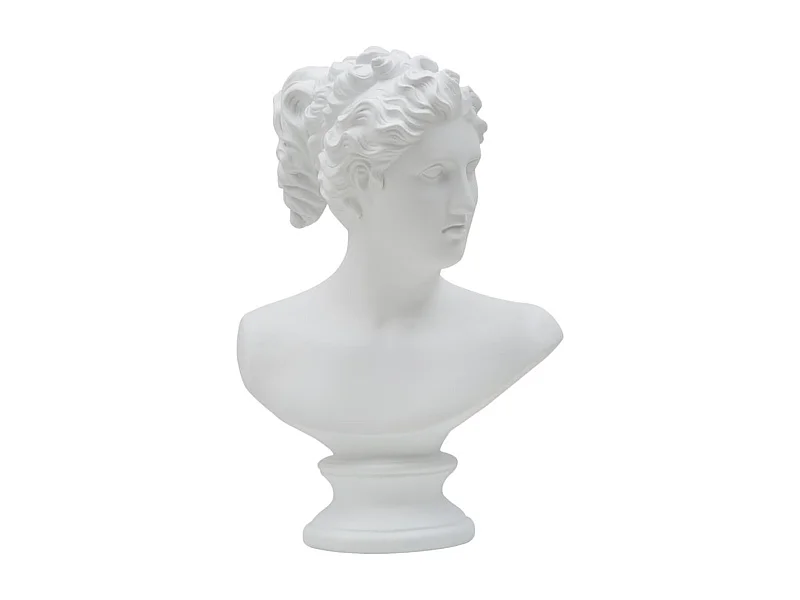 Rzeźba Grecja 3, Biały, 21,5x14,5x34 cm, Seven Design