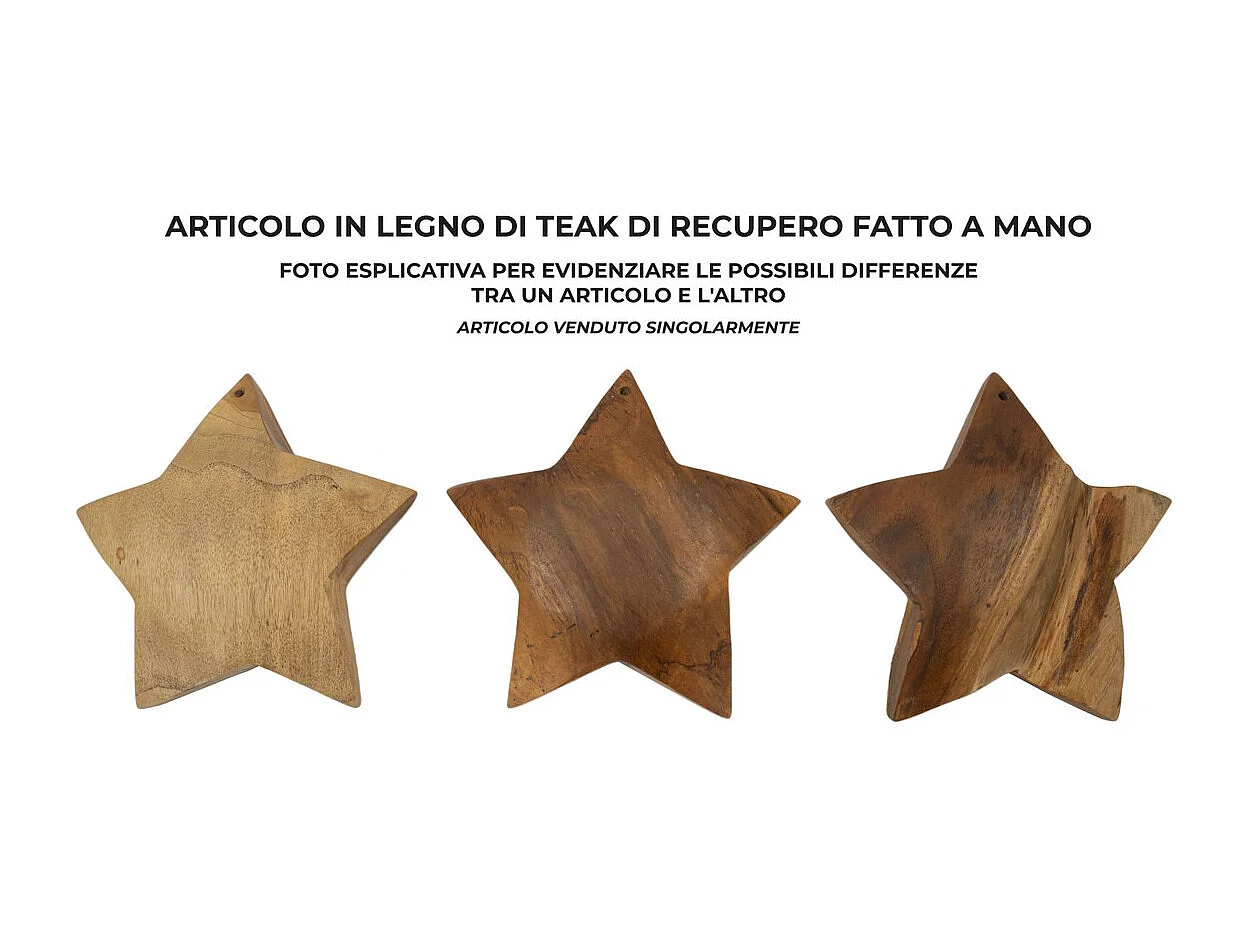 Sculpture Star 1, Marron, 19x5x19 cm, Seven Design