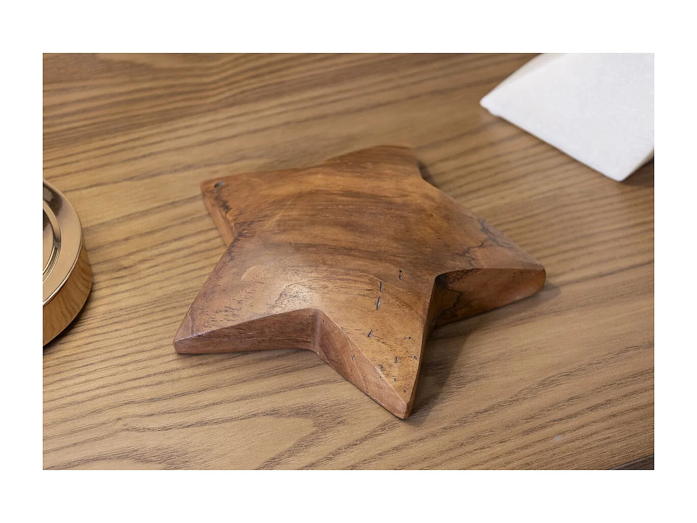 Sculpture Star 1, Marron, 19x5x19 cm, Seven Design