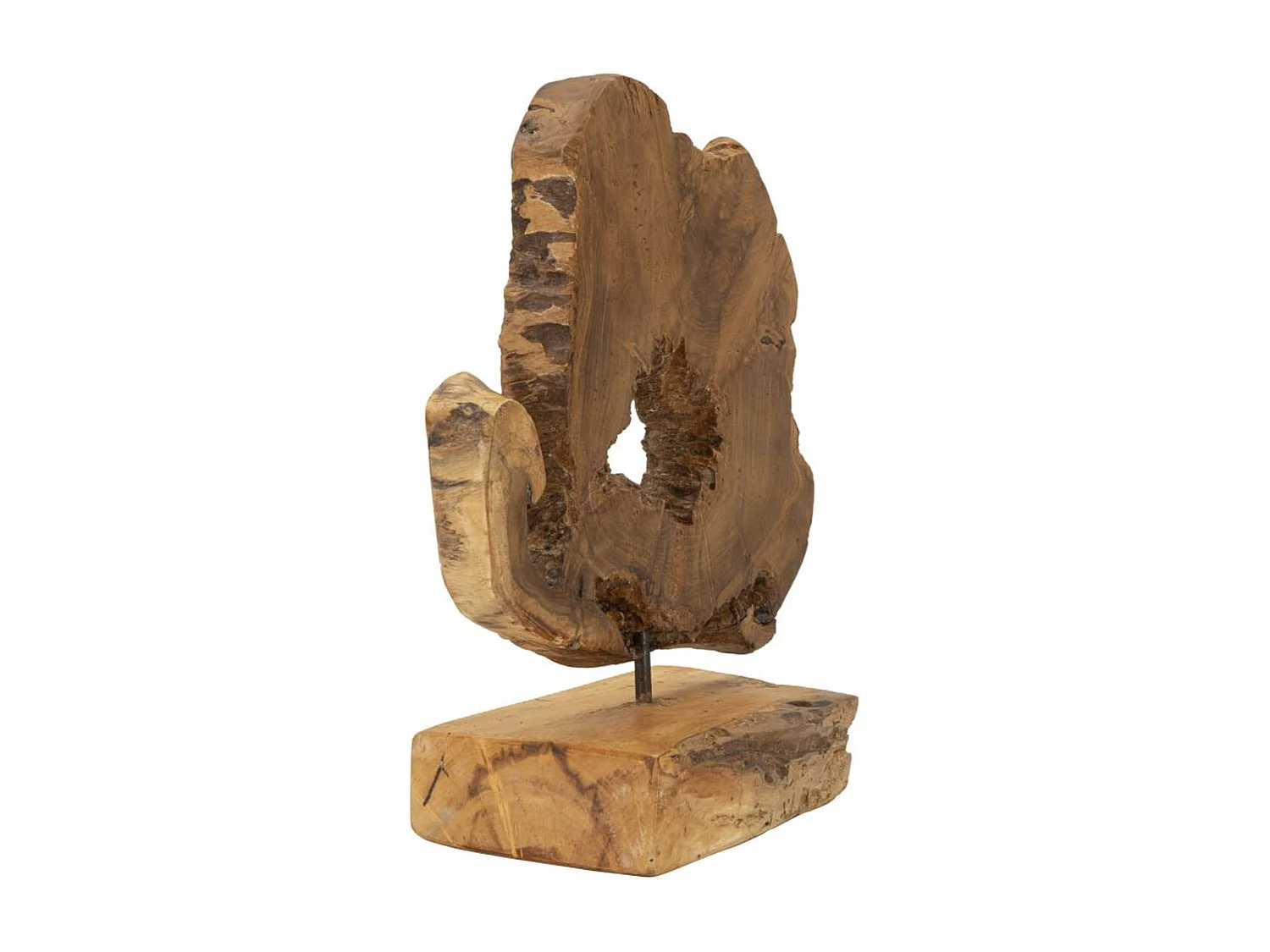 Beeldhouwwerk Wortel 3, Bruin, 31x13x35 cm, Seven Design