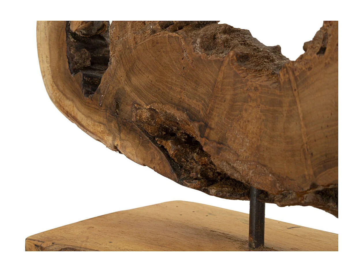 Beeldhouwwerk Wortel 3, Bruin, 31x13x35 cm, Seven Design