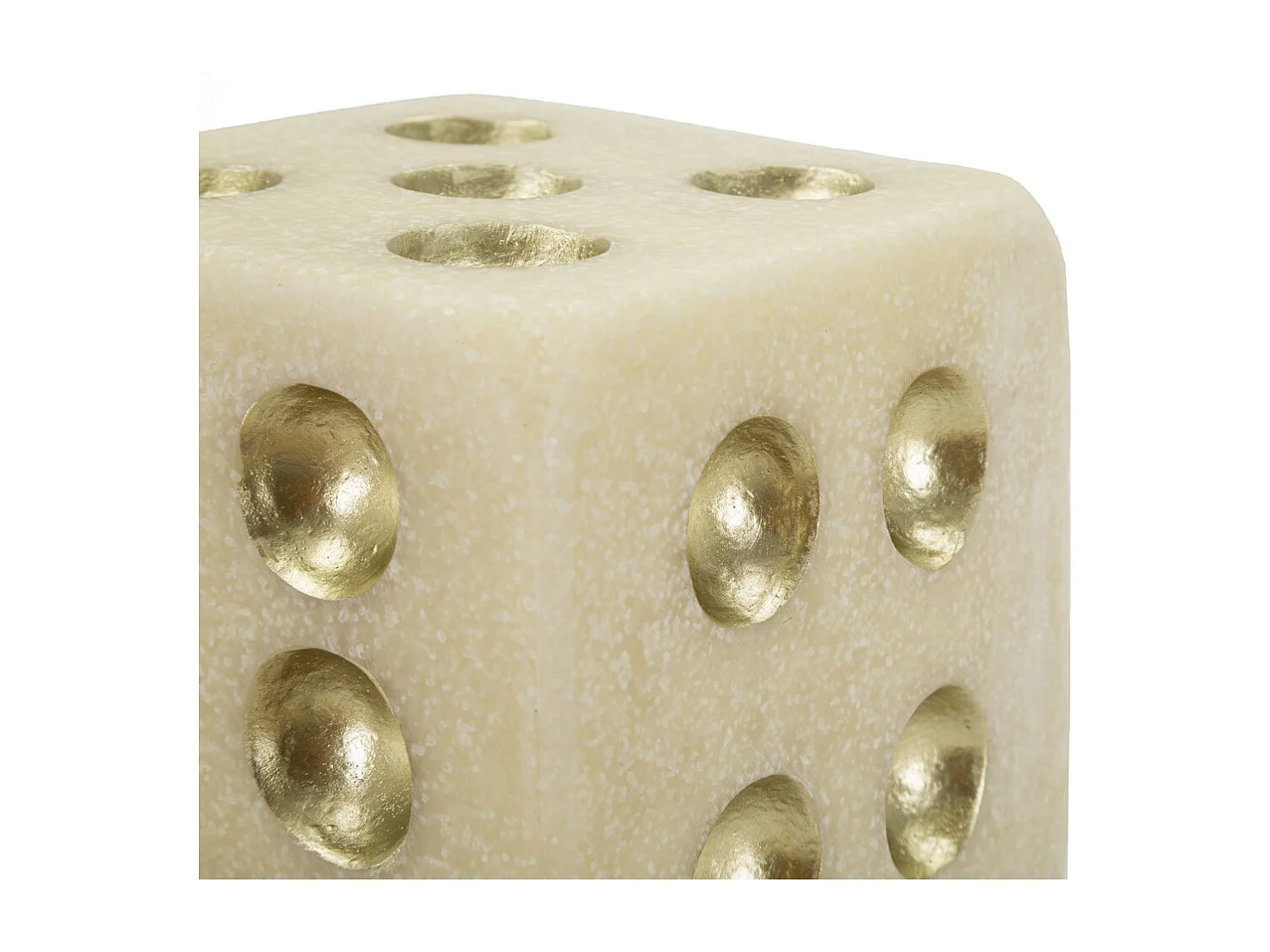 Sculpture Dé, Blanc, 12x12x12 cm, Seven Design