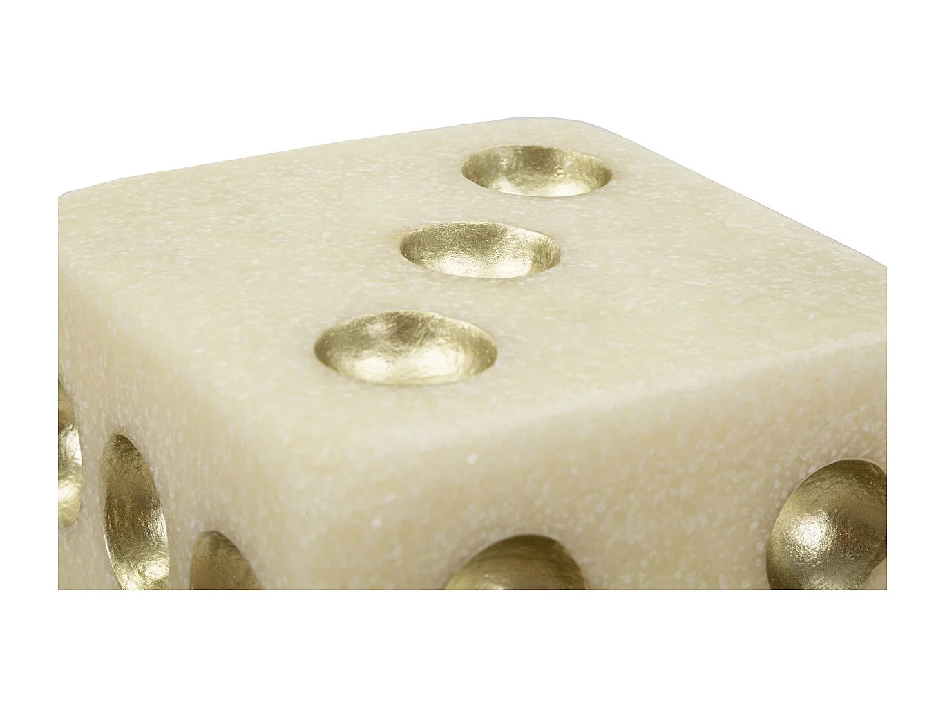 Sculpture Dé, Blanc, 12x12x12 cm, Seven Design