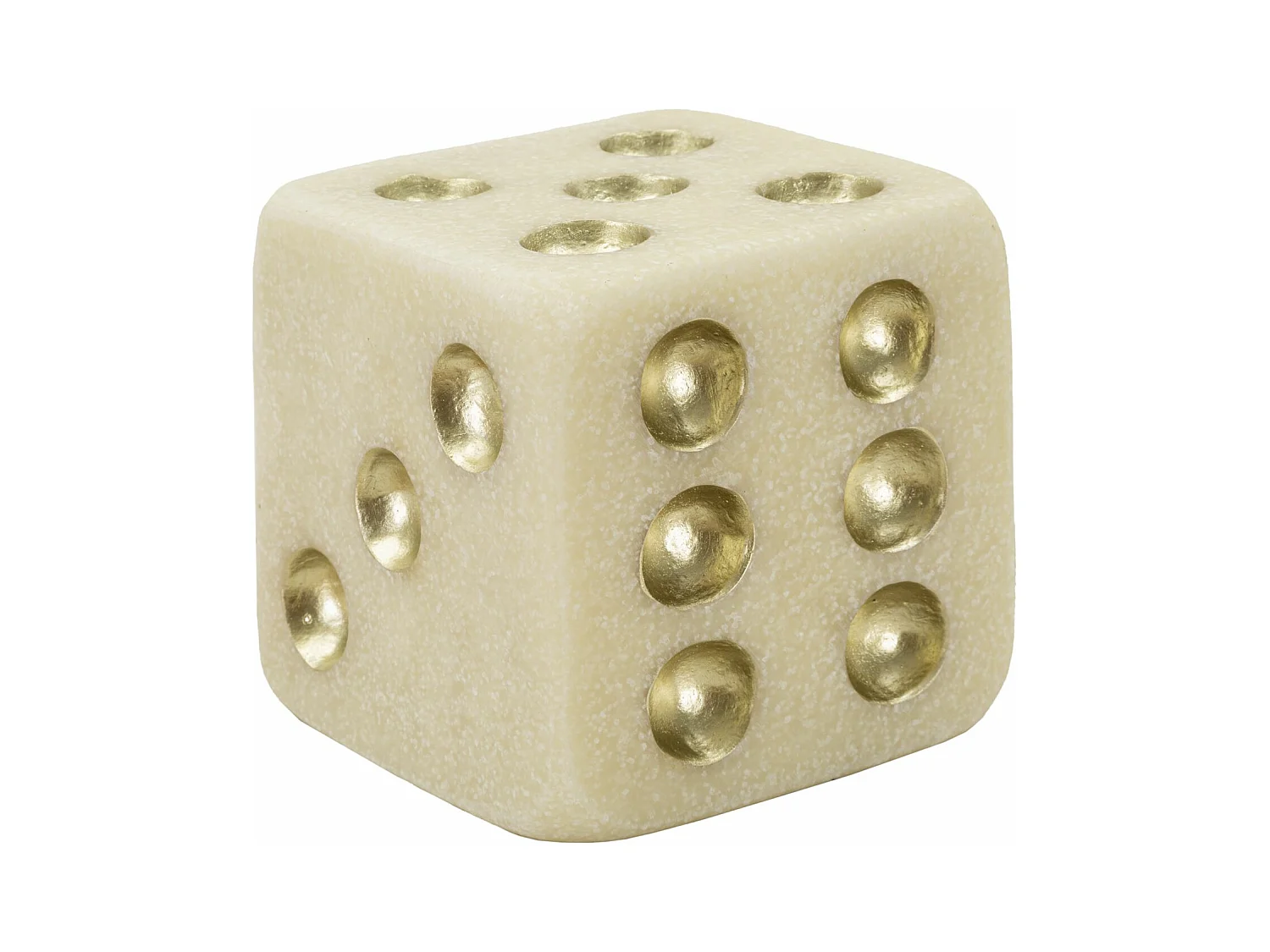 Sculpture Dé, Blanc, 12x12x12 cm, Epikasa