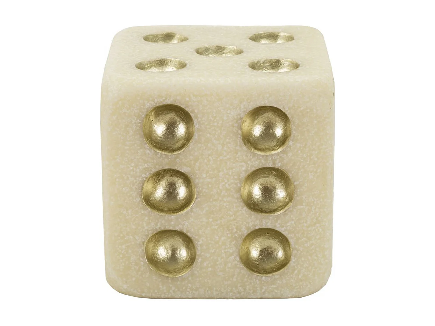 Scultura Dado, Bianco, 12x12x12 cm, Seven Design