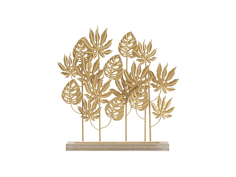 Sculpture Feuille 64, Or, 56x10x57,5 cm, Seven Design