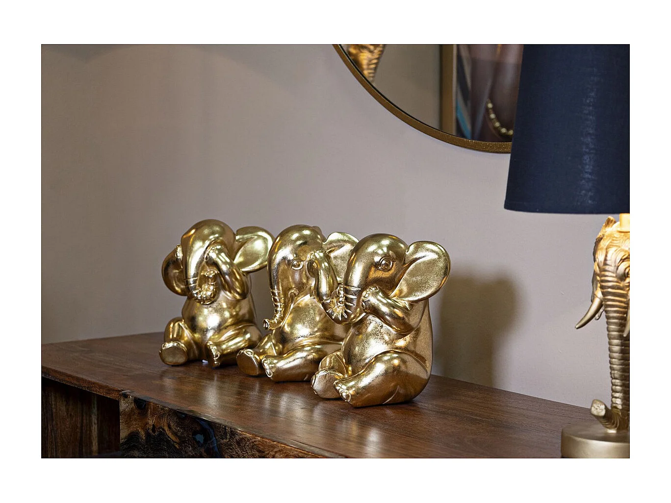 Sculpture Singe 11, Or, 15,5x15,5x20,5 cm, Seven Design