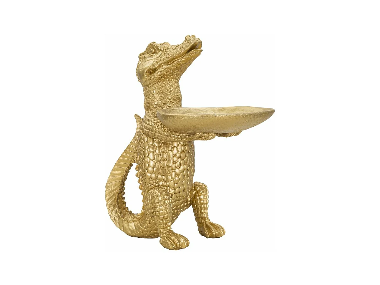 Sculpture Crocodile, Or, 23x15,25x26,6 cm, Epikasa