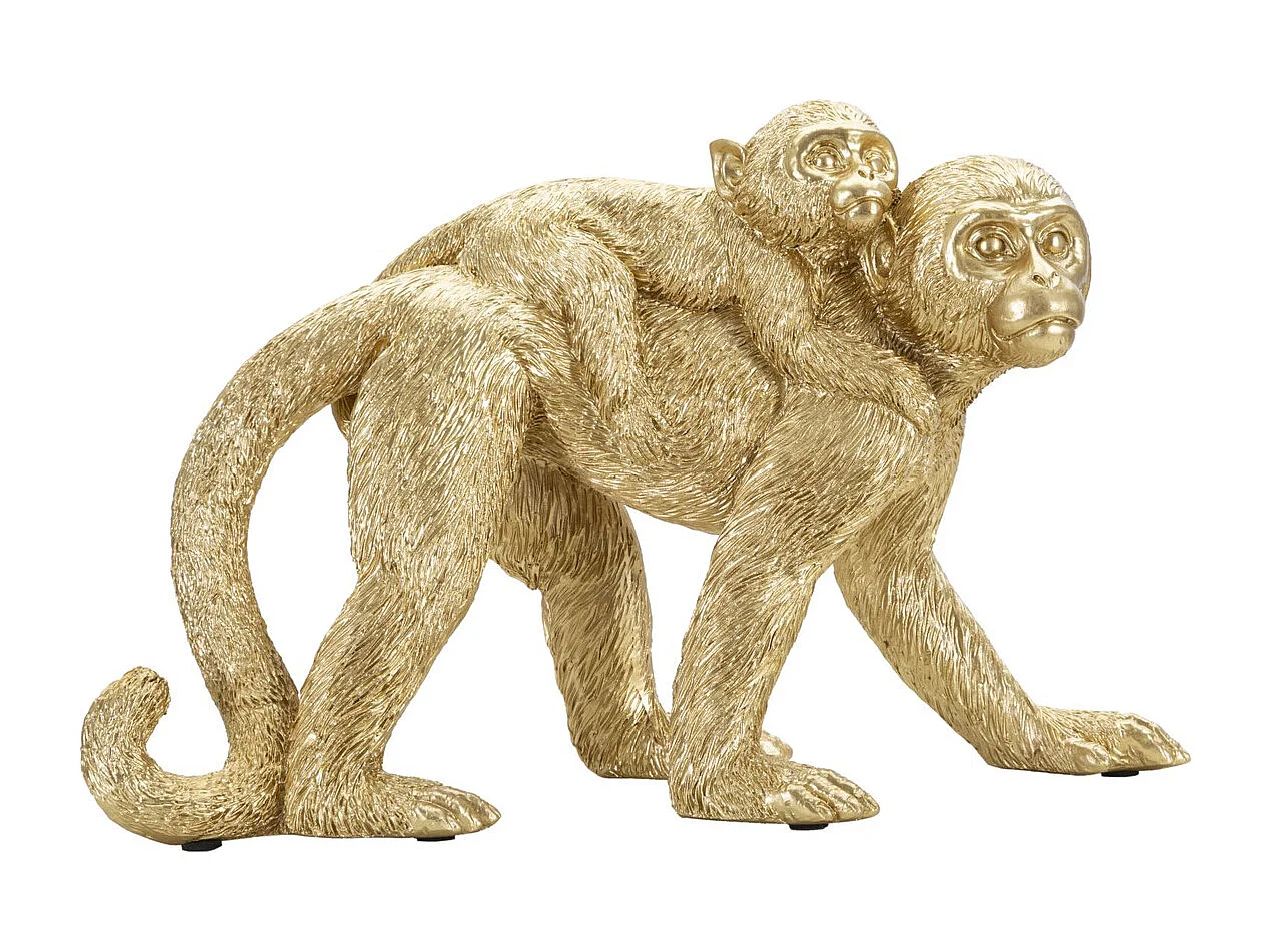 Sculpture Singe 13, Or, 29,5x11,5x18,5 cm, Seven Design
