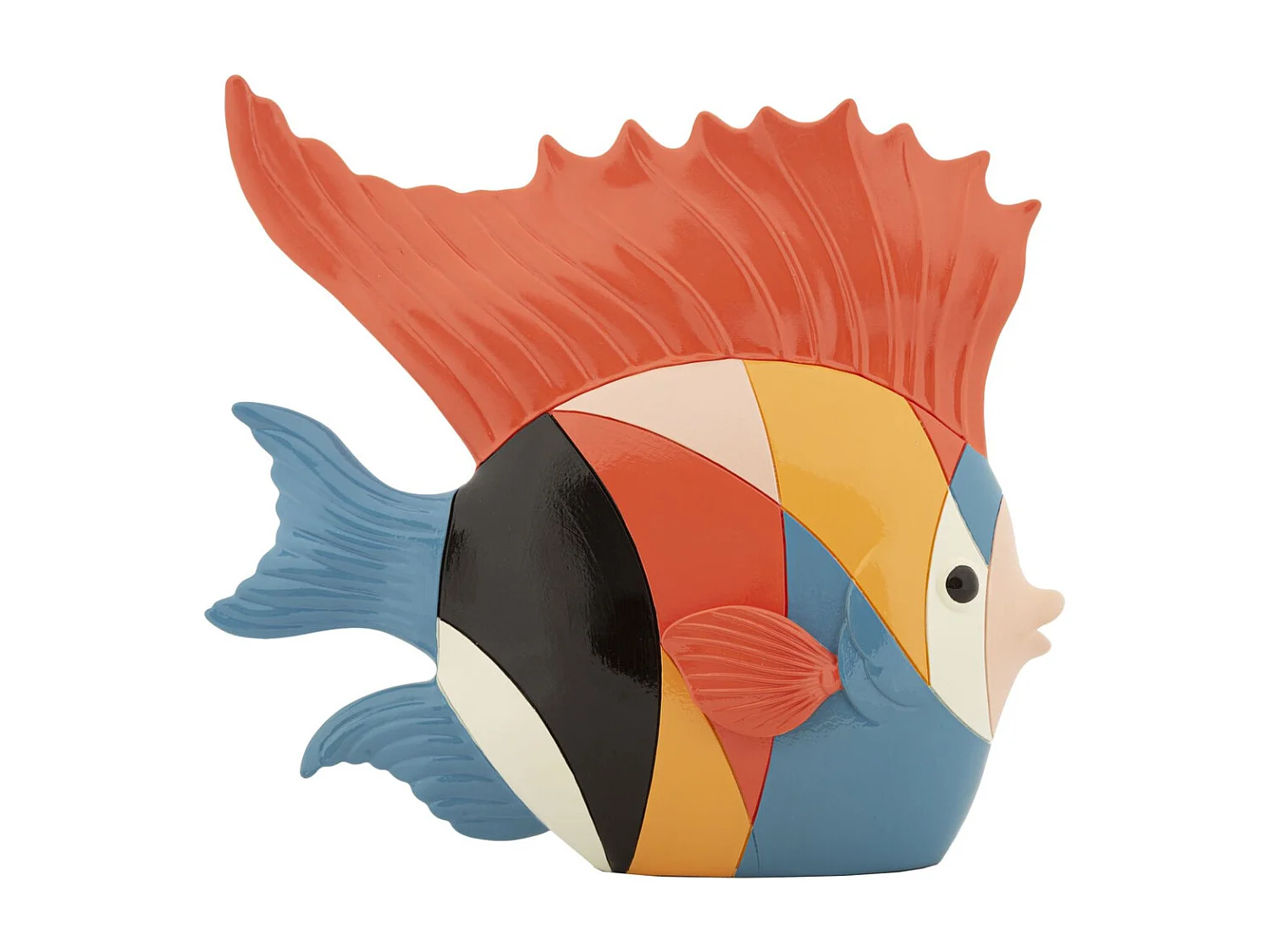 Sculpture Poisson 1, Multicouleur, 28x8x25 cm, Seven Design