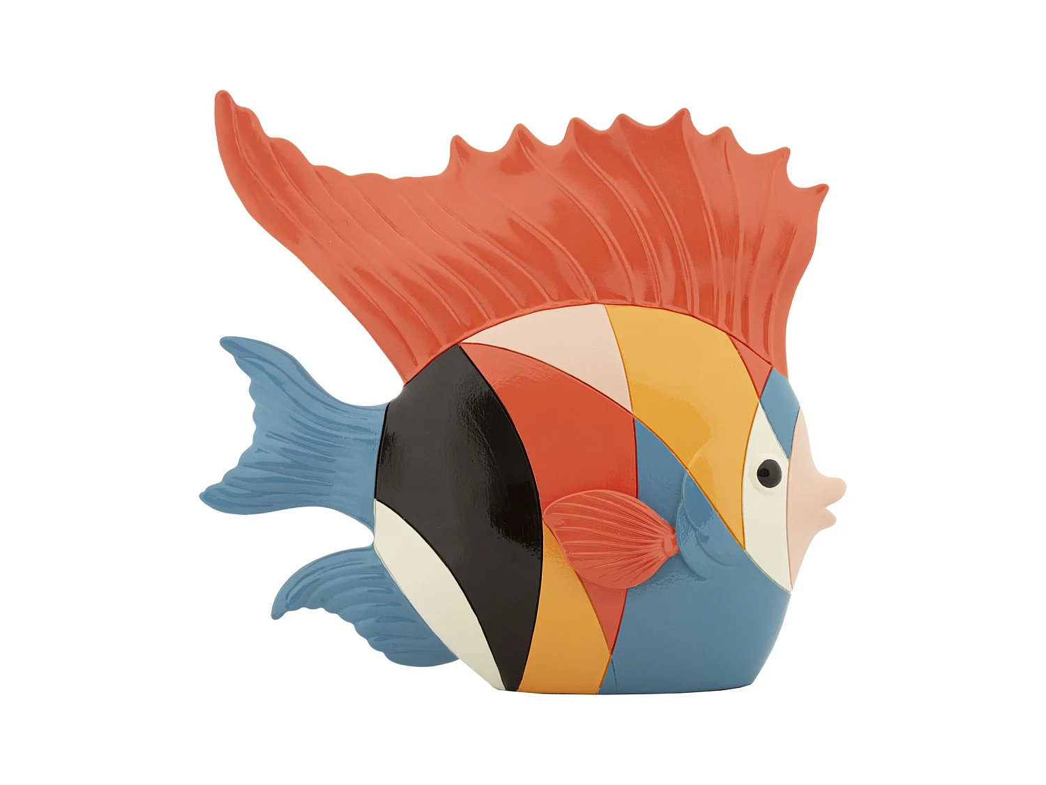Sculpture Poisson 1, Multicouleur, 28x8x25 cm, Epikasa