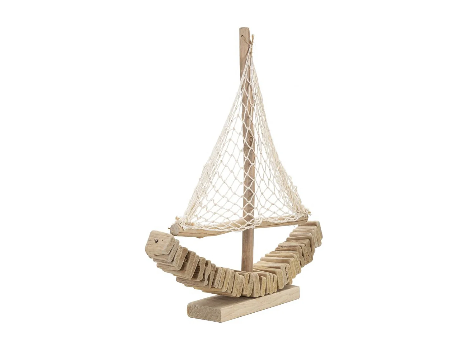 Sculpture Bateau 1, Marron, 45x7x45 cm, Seven Design