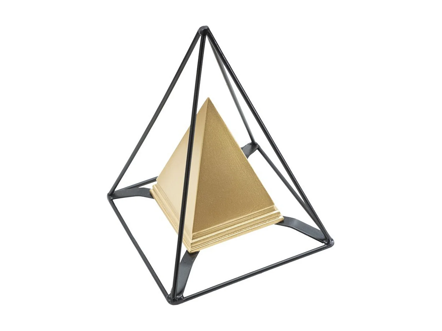 Sculpture Pyramide 1, Or, 15x15x19,5 cm, Seven Design