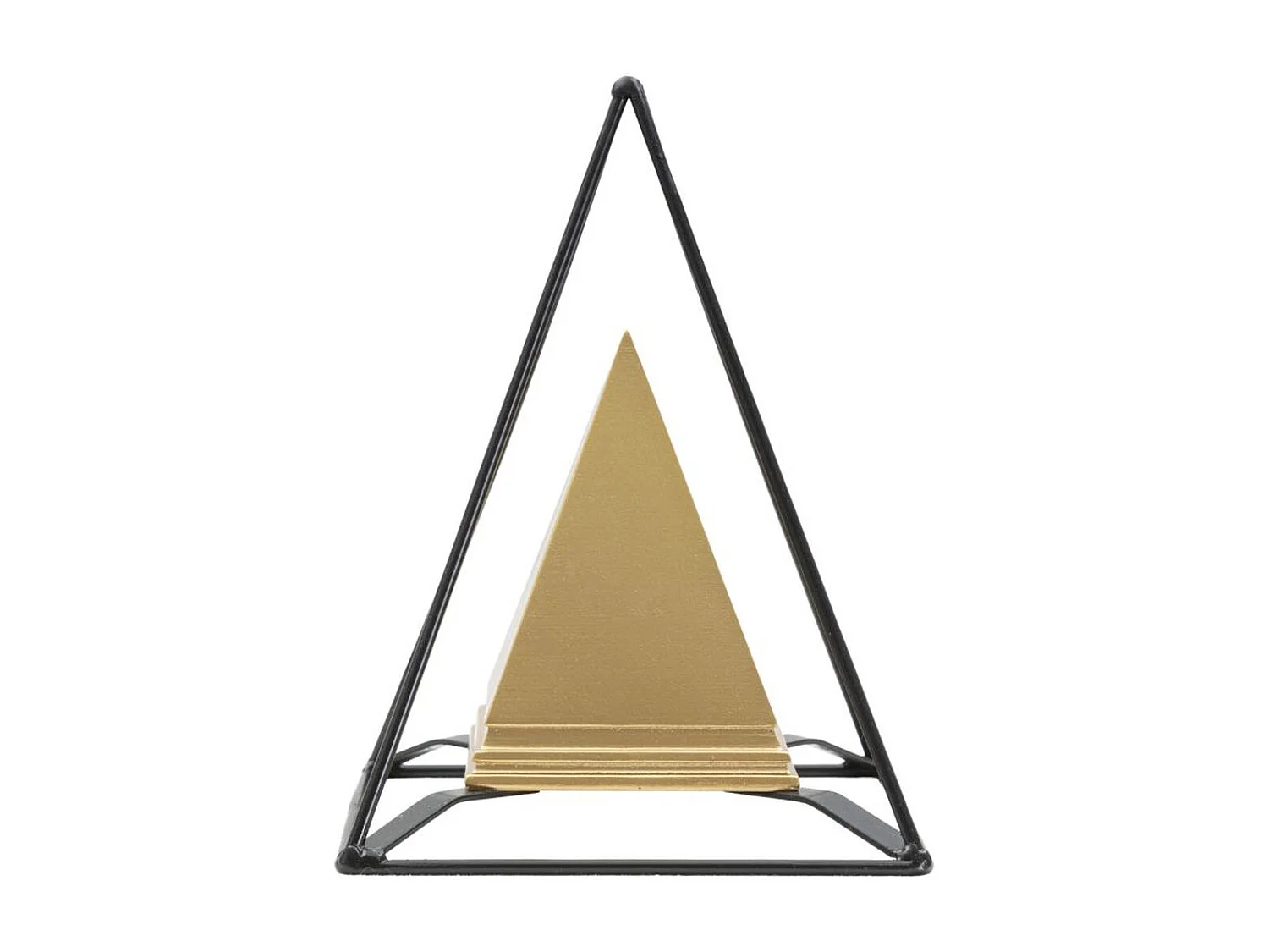 Sculpture Pyramide 1, Or, 15x15x19,5 cm, Seven Design