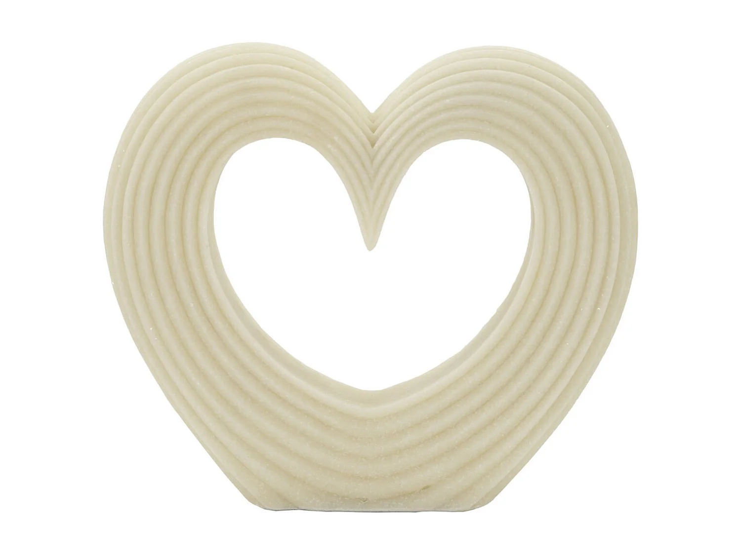 Sculpture Cœur 12, Blanc, 30x7x26 cm, Seven Design