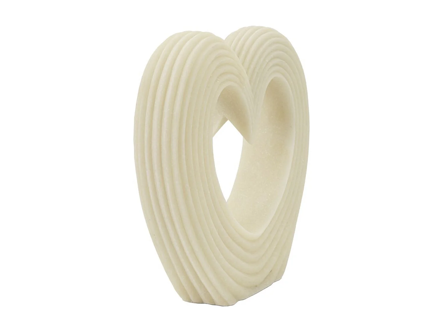 Sculpture Cœur 12, Blanc, 30x7x26 cm, Seven Design