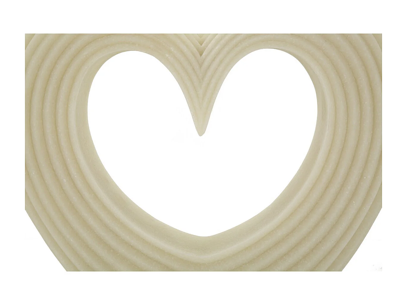 Sculpture Cœur 12, Blanc, 30x7x26 cm, Seven Design