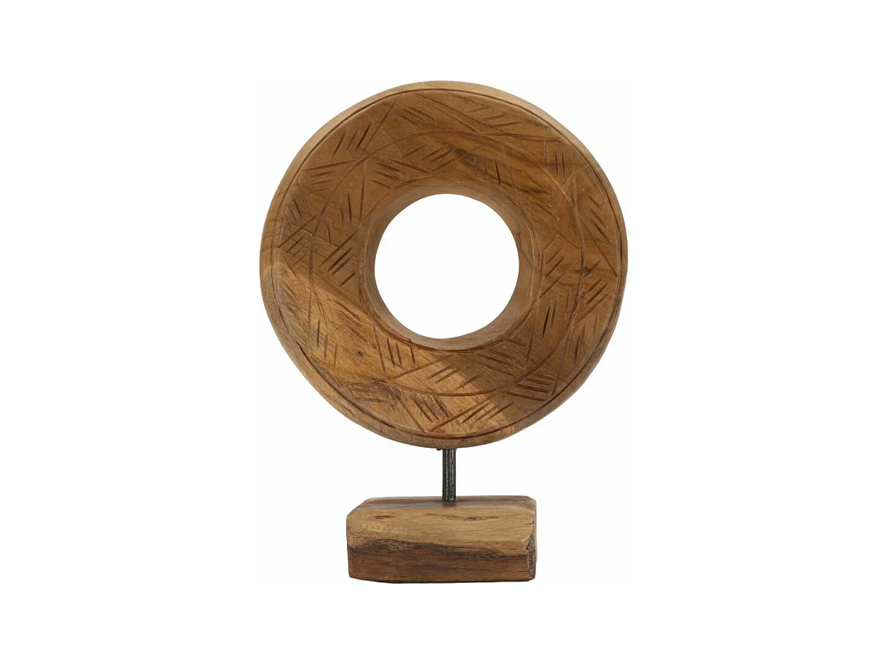 Sculpture Cercles 38, Marron, 20x10x28 cm, Epikasa