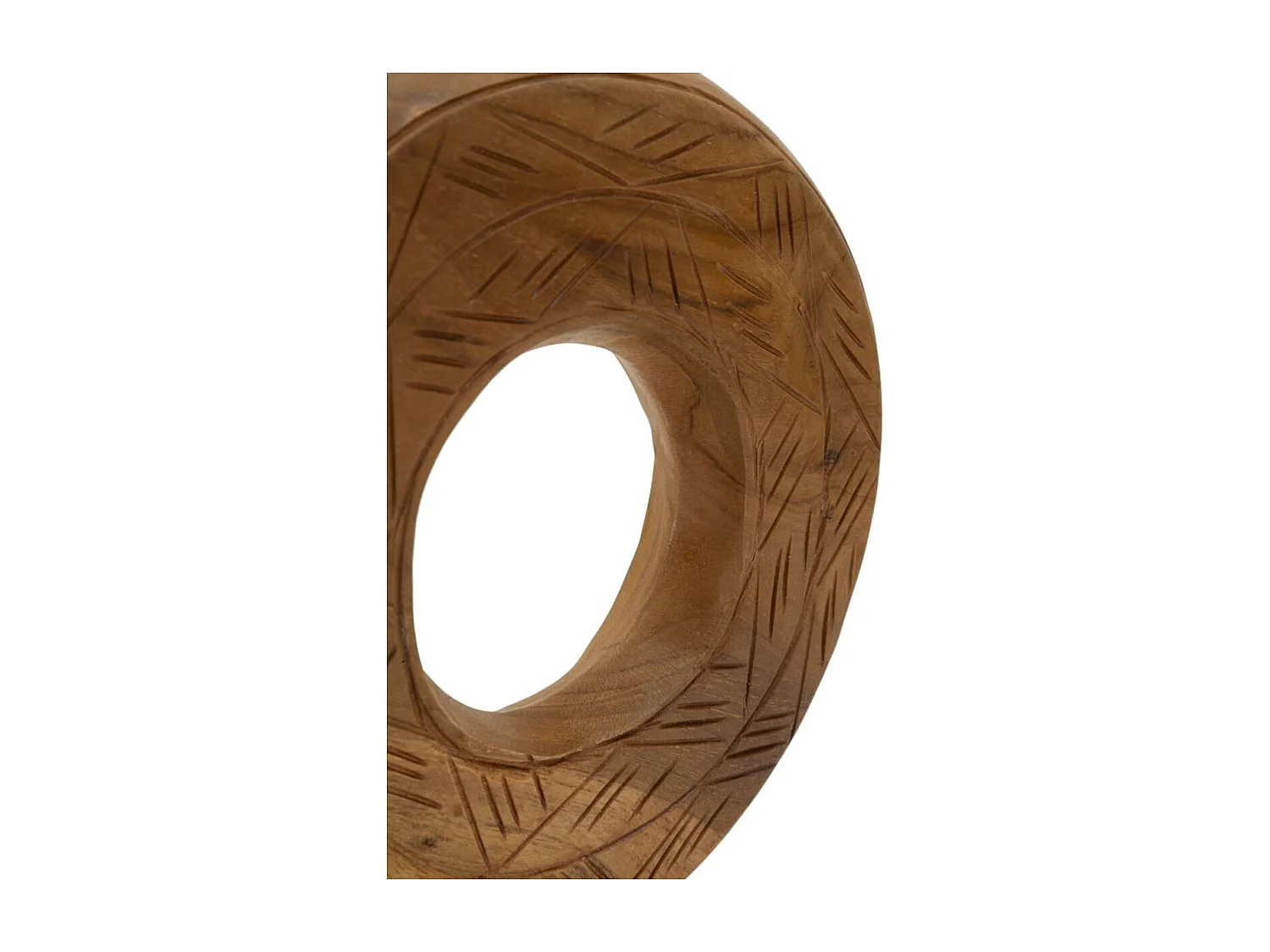 Sculpture Cercles 38, Marron, 20x10x28 cm, Seven Design