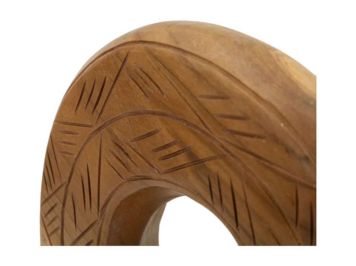 Sculpture Cercles 38, Marron, 20x10x28 cm, Seven Design