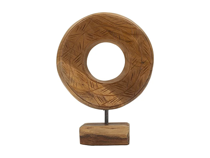 Rzeźba Kręgi 38, Brązowy, 20x10x28 cm, Seven Design