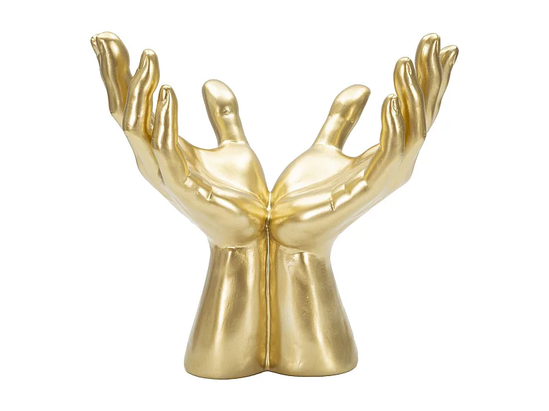 Escultura Mãos 3, Ouro, 25x15x24 cm, Epikasa