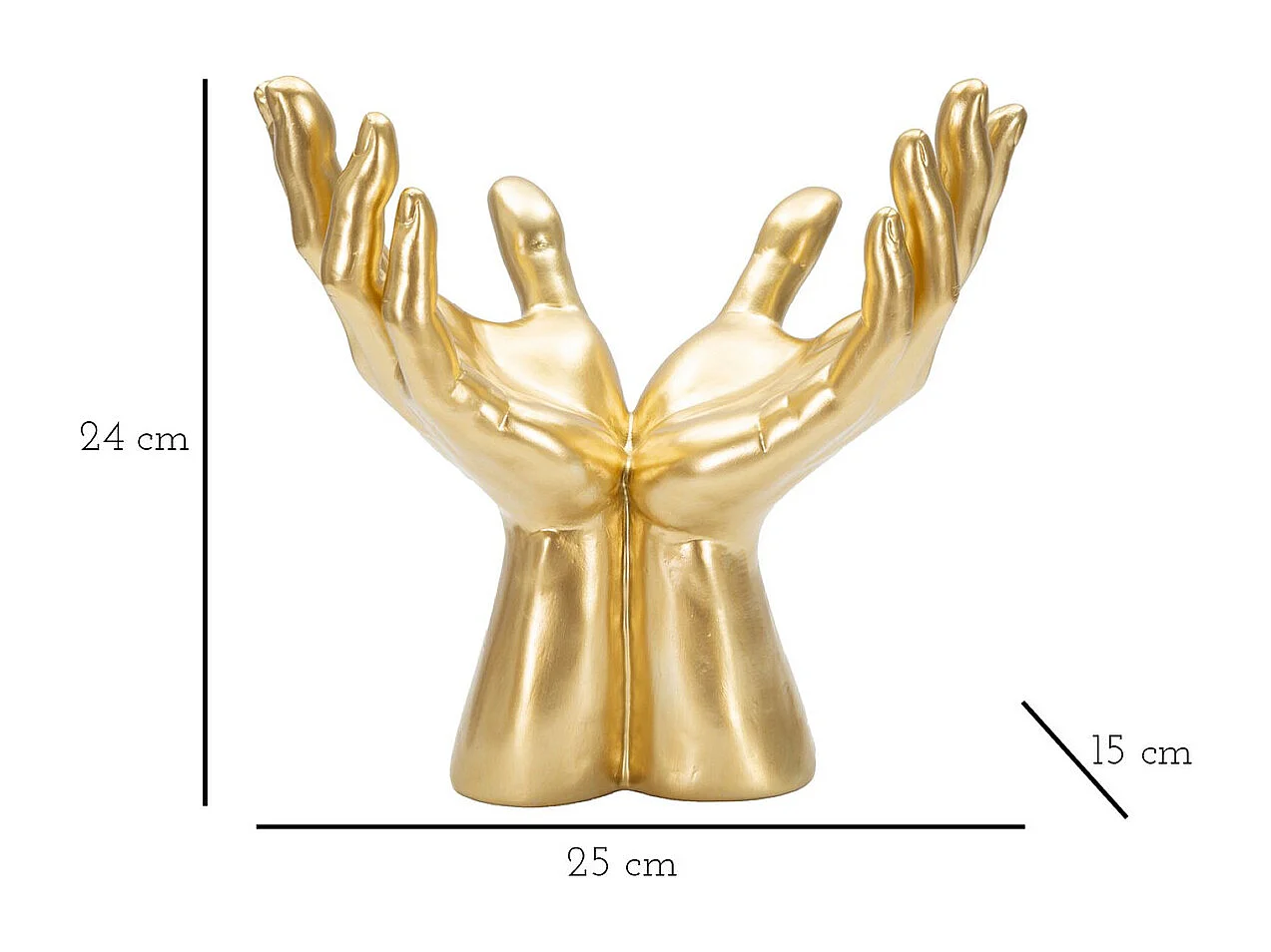 Sculpture Mains 3, Or, 25x15x24 cm, Seven Design