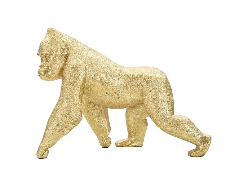 Escultura Gorila 4, Ouro, 29,7x11,5x21,8 cm, Epikasa