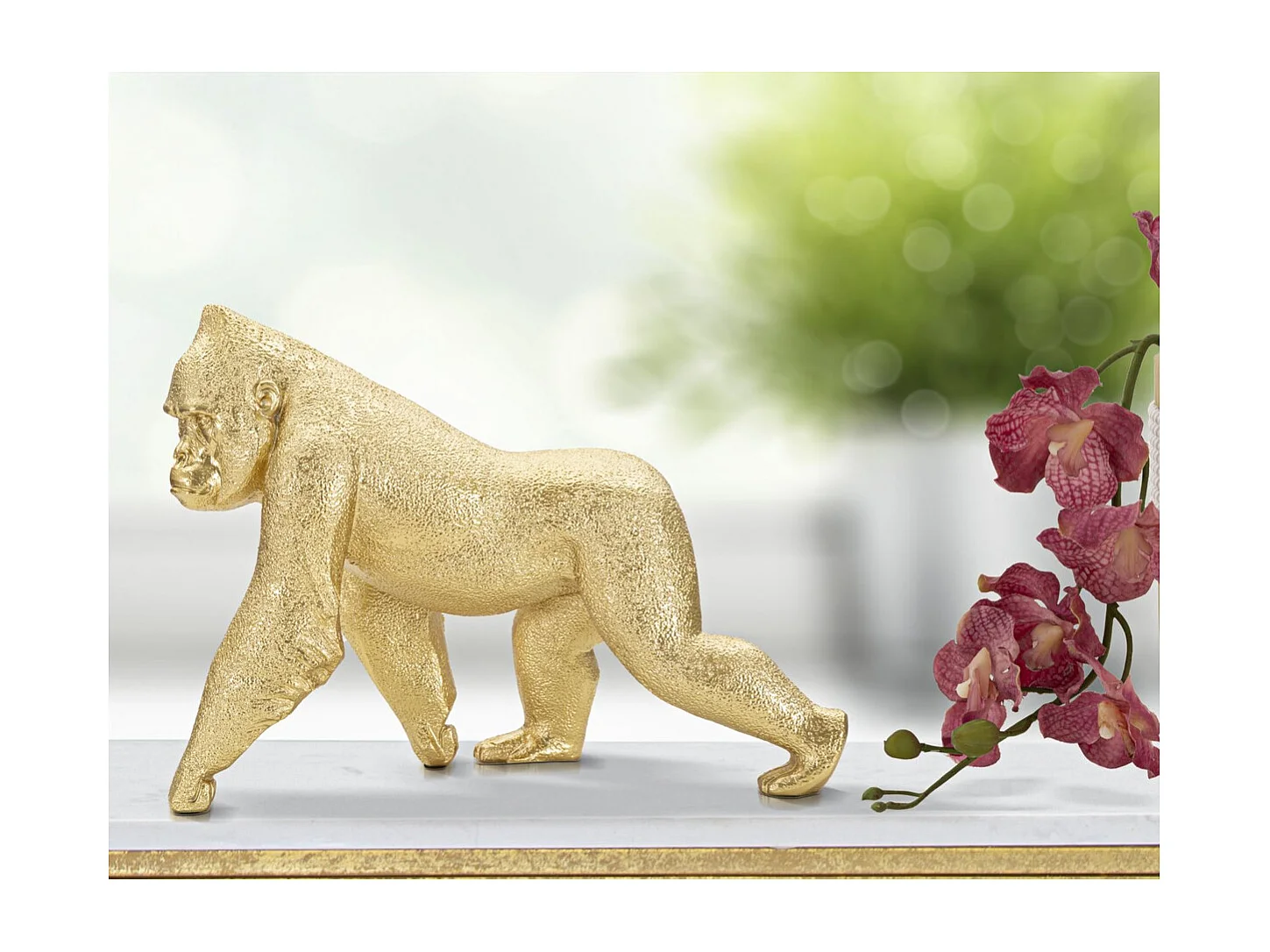 Sculpture Gorille 4, Or, 29,7x11,5x21,8 cm, Seven Design