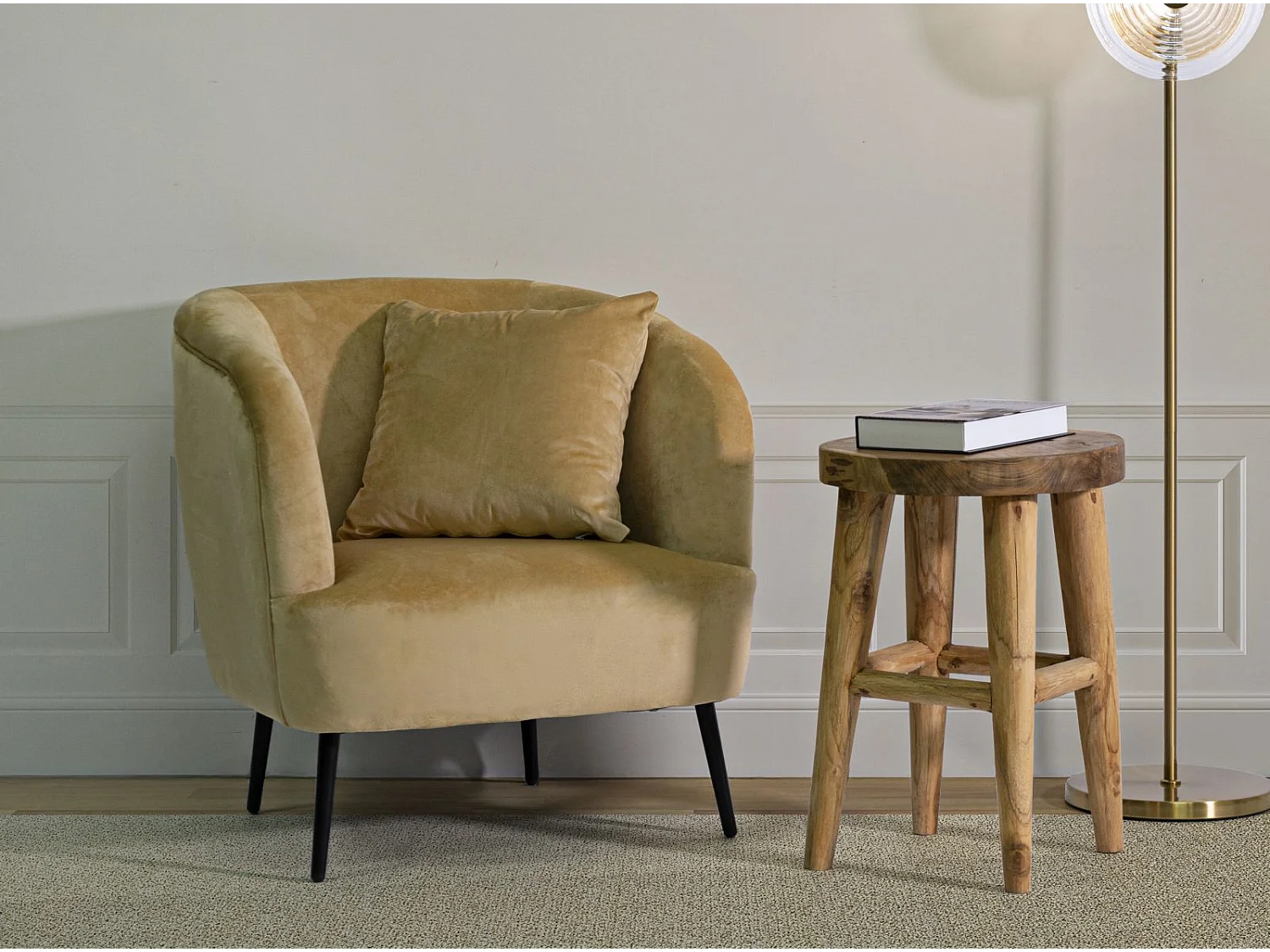 Fauteuil MF314, Marron, 73x66x78 cm, Epikasa